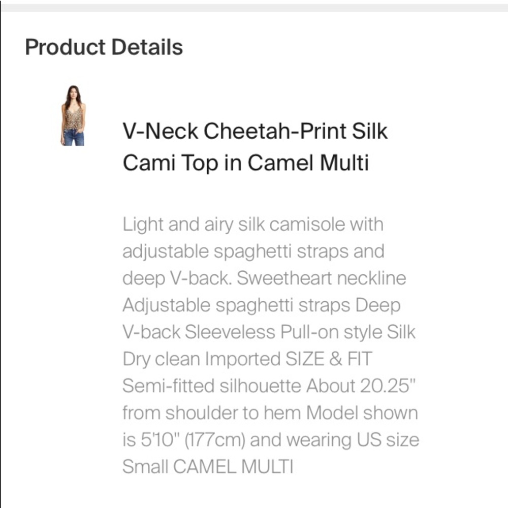 Frame Leopard Silk Cami - Picture 6 of 6